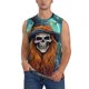 thumbnail image 1 of Fotbe Cartoon Pumpkin Skull Men's Camiseta sin Mangas Estampada para Hombres, Playera Casual para Gimnasio, Entrenamiento, Playa-Small, 1 of 7