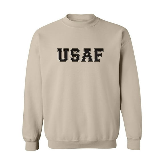 USAF Air Force Crewneck Sweatshirt in Sand