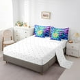 thumbnail image 5 of jejeloiu Watercolor Tie Dye Twin Bedding Sets 7-Piece,Abstract Aesthetic Desgin Bedding Comforter Set,Glitter Starry Night Sheet Sets For Child,Luxury Bedroom Decor, 5 of 8