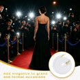 thumbnail image 4 of Cuerdas de terciopelo Uxcell, (2m x 3.2 cm, blanco) (2 piezas), cuerdas de terciopelo para control de multitudes con hebilla dorada, adecuadas para eventos en alfombra, hoteles y cines., 4 of 6