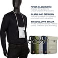 thumbnail image 4 of Cartera de viaje Lewis N. Clark Stash Neck con bloqueo RFID, color carbón, 4 of 7
