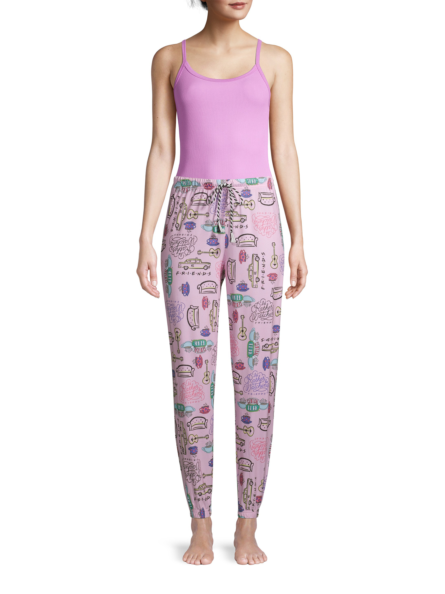 Friends Women's and Women's Plus Pajama Joggers