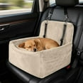thumbnail image 5 of Dog Booster Car Seat for Small Dogs Under 30lbs, Washable Travel Bed with Memory Foam, Detachable Cover, 2 Storage Pockets & Safety Leash, Non-Slip Bottom, 5 of 5