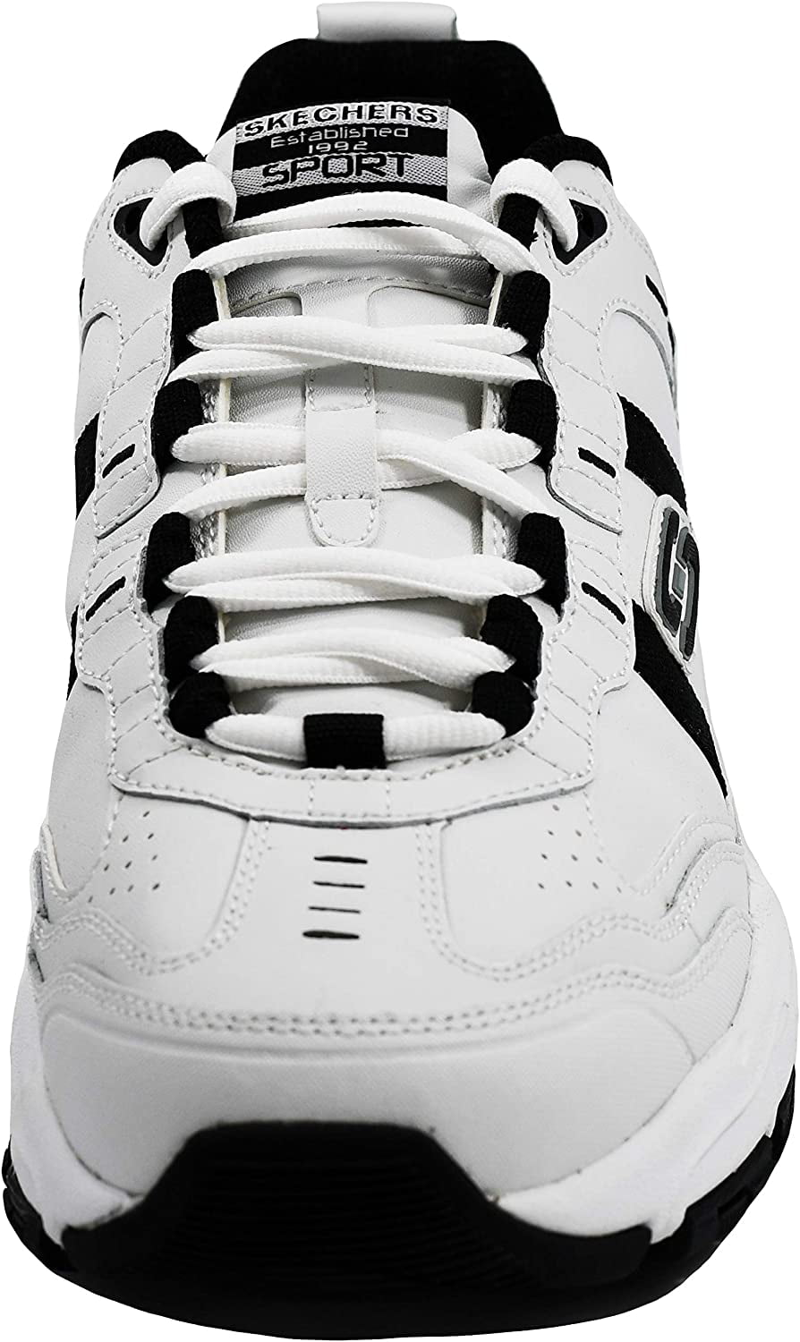 Skechers Sport Men's Vigor Serpentine Memory Sneaker, White/Black, 14 M US - Walmart.com