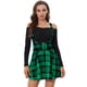 thumbnail image 1 of INSPIRE CHIC Faldas Con Tirantes De Cintura Alta Para Mujer Con Cordones Y Minifalda Con Tirantes Cuadros Verdes XL, 1 of 5