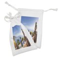 thumbnail image 2 of Sicily Fabric Pouch Set of 2, Taormina Coastline Photo from Balcony with Cactus and Succulents in Pots Italy, Small Drawstring Bag for Toiletries Masks and Favors, 9" x 6", Multicolor, by Ambesonne, 2 of 2