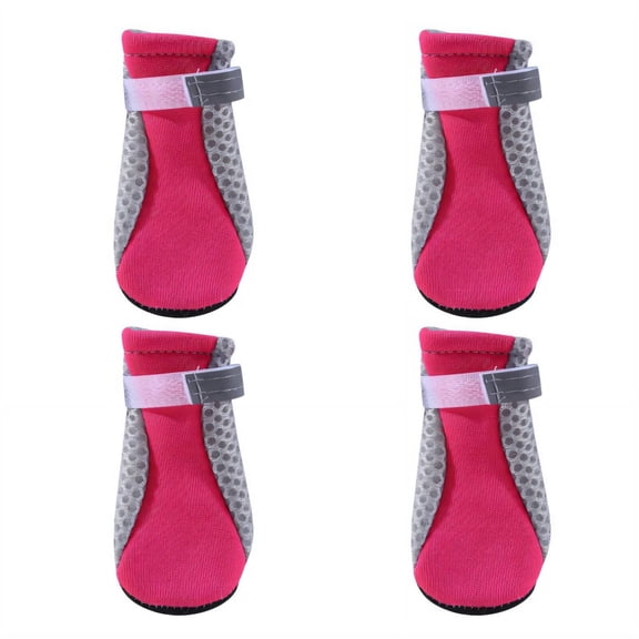 GASTROPOD Dog Shoes Comfort Breathable Mesh Dog Boots Reflective Soft Durable Sole Dog Booties 4.5x3.6cm,Pink