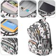 thumbnail image 4 of Boston Terrier and Dog Paw Print Backpack for School, Cute School Bag with Adjustable Shoulder Straps and Padded Back, 16.9"x12.6"x5.9", 4 of 5