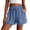 BFG34-Blue, variant on Lumtrix Women'S Plus Size Shorts High Waisted Elastic Tie Knot Casual Trendy Summer Comfy Flowy Beach Shorts With Pockets Black XL