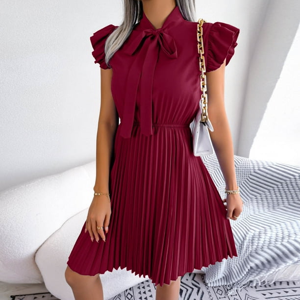 Pleated store casual dress