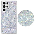 thumbnail image 5 of Allytechgroup Glitter Bling Phone Case for Samsung Galaxy S24 Ultra, Slim Fit Shockproof Anti-Scratch Perfect Phone Case for Girls and Women, White, 5 of 5