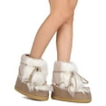 thumbnail image 6 of New Women Indulge Bunny-1 Mixed Media Pom Pom Lace Up Platform Snow Boot, 6 of 6
