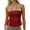 Red, variant on Women's Strapless Tube Top Summer Casual Bandeau Crop Tank Top Sleeveless Ruffle Design Flowy Blouse for Daily Wear