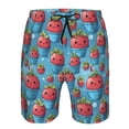 thumbnail image 3 of Salouo Cute Strawberry Flower Pot Pattern Swim Trunks for Men,Men's Hawaiian Bathing Suit Swimsuits Quick Dry Swimming Board Shorts Beach Shorts with Pockets-XX-Large, 3 of 6
