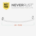 thumbnail image 5 of Zenna Home 44" to 72" Rustproof Metal Curved Shower Rod, Nickel, 5 of 6
