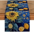 thumbnail image 2 of Watercolor Sunflower Lemon Plant Table Runners Dresser Table r Farmhouse Dining Table Runner Holiday Party ration, 2 of 7