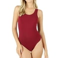 thumbnail image 1 of Women Basic Solid Soft Stretchy Sleeveless Tank Top Bodysuit Leotard (S-XL), 1 of 3