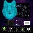 thumbnail image 3 of YSTIAN Wolf 3D Lamps, Wolf Night Light, 7 LED Colors Changing Lighting, Touch USB Charge Table Desk Bedroom Decoration Wolf Fans Birthday Xmas Gifts for Boys Girls Kids Friends Baby, 3 of 7