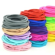 Hair ties Nylon Rubber Bands for kids baby toddlers girls - Mixed Colors 50 PCS hair bands ponytail Holder