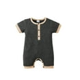 thumbnail image 2 of ITFABS Baby?s Short Sleeve Contrast Color Round Neck Single-breasted Romper, 2 of 6
