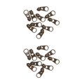 thumbnail image 4 of kurtrusly 10 Bronze Zip Pullers/ for Zipper Pull Sliders Head Repair Kit Durable and Stylish Type 3 2Set, 4 of 6