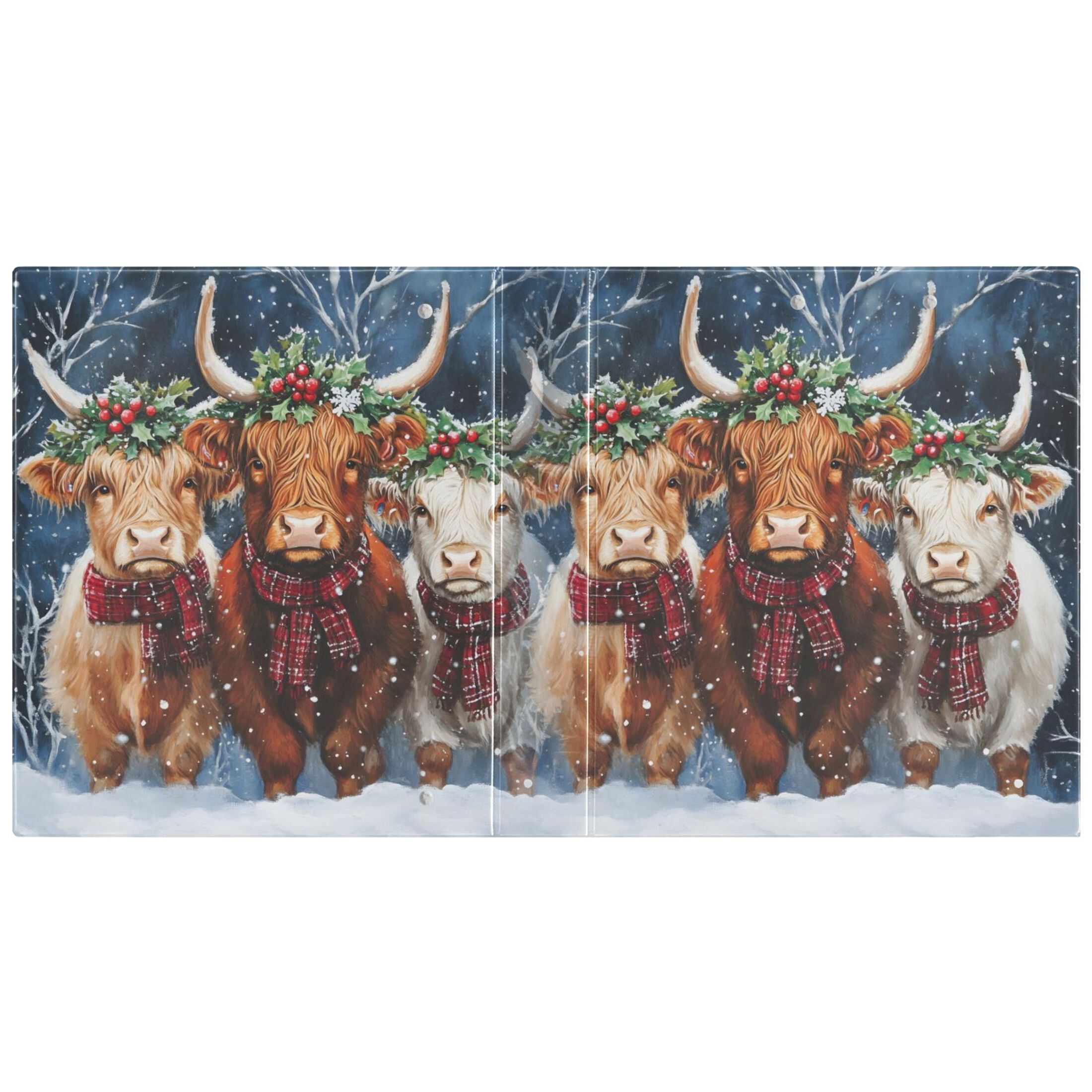 joogoo Highland Cattle Hardcover 3 Ring Binder 1.5" Round Rings Interior Pockets Binders Organizer 1 Pack