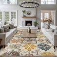 thumbnail image 4 of Farmhouse Morocco Large Area Rug 8x10 FT, Non Slip Living Room Throw Carpet, Boho Abstract Shabby Texture Art Washable Soft Indoor Outdoor Carpet Non-Shedding Rug for Bedroom Dining Room, 4 of 9