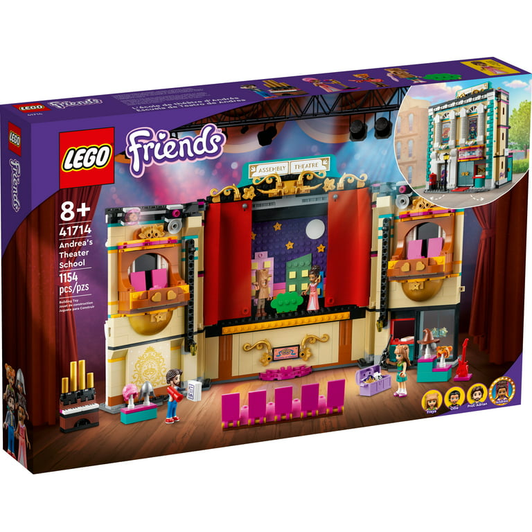 LEGO Friends Andrea's Theater School Playset, 41714 Creative Toy, Gift Idea  for Kids, Girls and Boys 8 Plus Years Old with 4 Mini-Dolls and Props  Accessories
