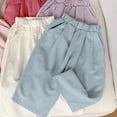 thumbnail image 4 of StSilkitty Girls Ruffle Pants High Waist Elastic Casual Wide Leg Pants with Pockets Solid Color Lightweight Soft Trousers, 4 of 6