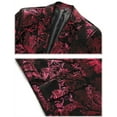thumbnail image 5 of purcolt Men's Vintage 70s Floral Tuxedo Slim Fit Blazer Jacket One Button Shawl Lapel Dress Suit Jacket for Dinner Prom Party Wedding, 5 of 6