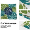 thumbnail image 5 of Teal Green Blue Pillow Covers 20x20 Set of 2, Spring Summer Dahlia Floral Decorative Throw Pillows Linen Geometric Flower Modern Style Cushion Pillow Covers for Sofa Couch Outdoor Decor, 5 of 6