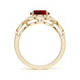 thumbnail image 6 of ANGARA Oval Lab Grown 3.3 Ct Ruby Infinity Engagement Ring with Accents for Women in 14K Yellow Gold (Size-10x8mm) | July Birthstone, Anniversary, Jewelry Gift for Women | Lab-Grown Ruby Ring, 6 of 7