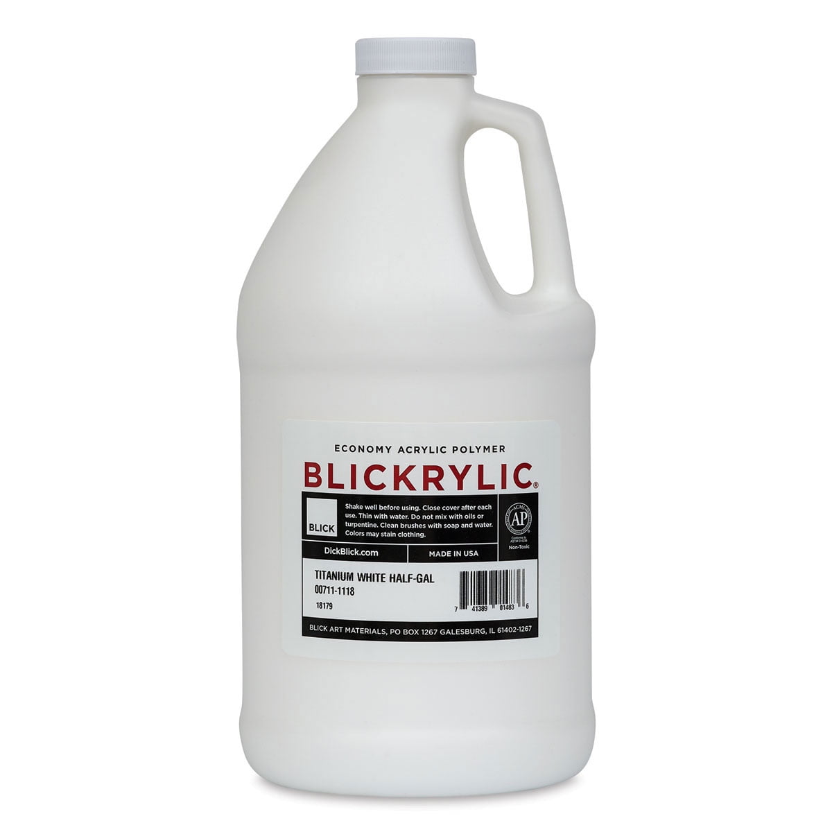 Blickrylic Student Acrylics - Titanium White, Half Gallon