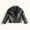 Black, variant on GYRATEDREAM Toddler Girls Faux Leather Motorcycle Jacket Lapel Zip Up Biker Coat Kids Fall Outerwear, 2-8Y