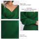 thumbnail image 5 of Vestido tipo suéter con cuello en V cruzado, vestido de punto cruzado de manga larga para mujer Vestido de punto cruzado con cuello en V cruzado Diseño fácil de usar, 5 of 6