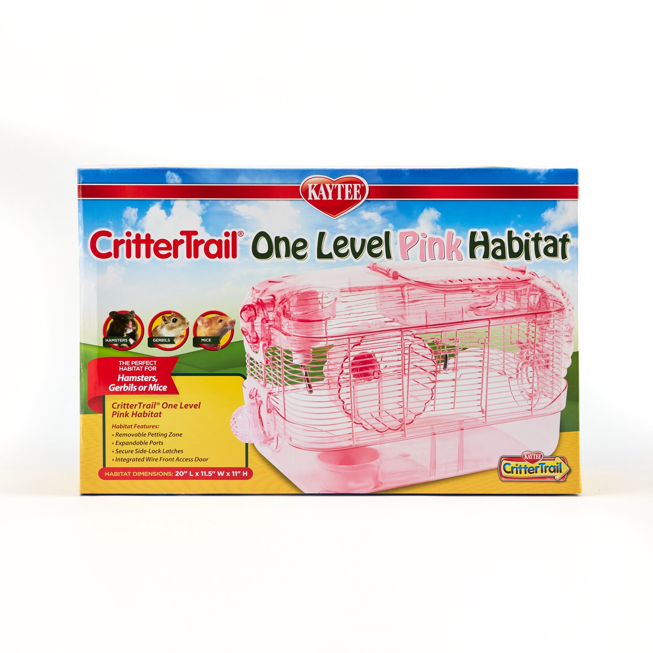 Kaytee Critter Trail Pink Habitat for Pet Mice, Dwarf Hamsters, Hamsters or Gerbils