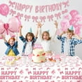 thumbnail image 2 of Coquette Birthday Decorations Set, 141Pcs Pink Bow Happy Birthday Party Decorations Serve 16,with Plates Cake Top Napkins Cups Banner Tablecloth Balloons, Pink Party Supplies for Girls Party, 2 of 6