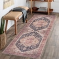 thumbnail image 4 of GLN Rugs Mylasa - Indoor, Machine Washable Area Rug 2'6"x7' Black/Terra Home Carpet, 4 of 7