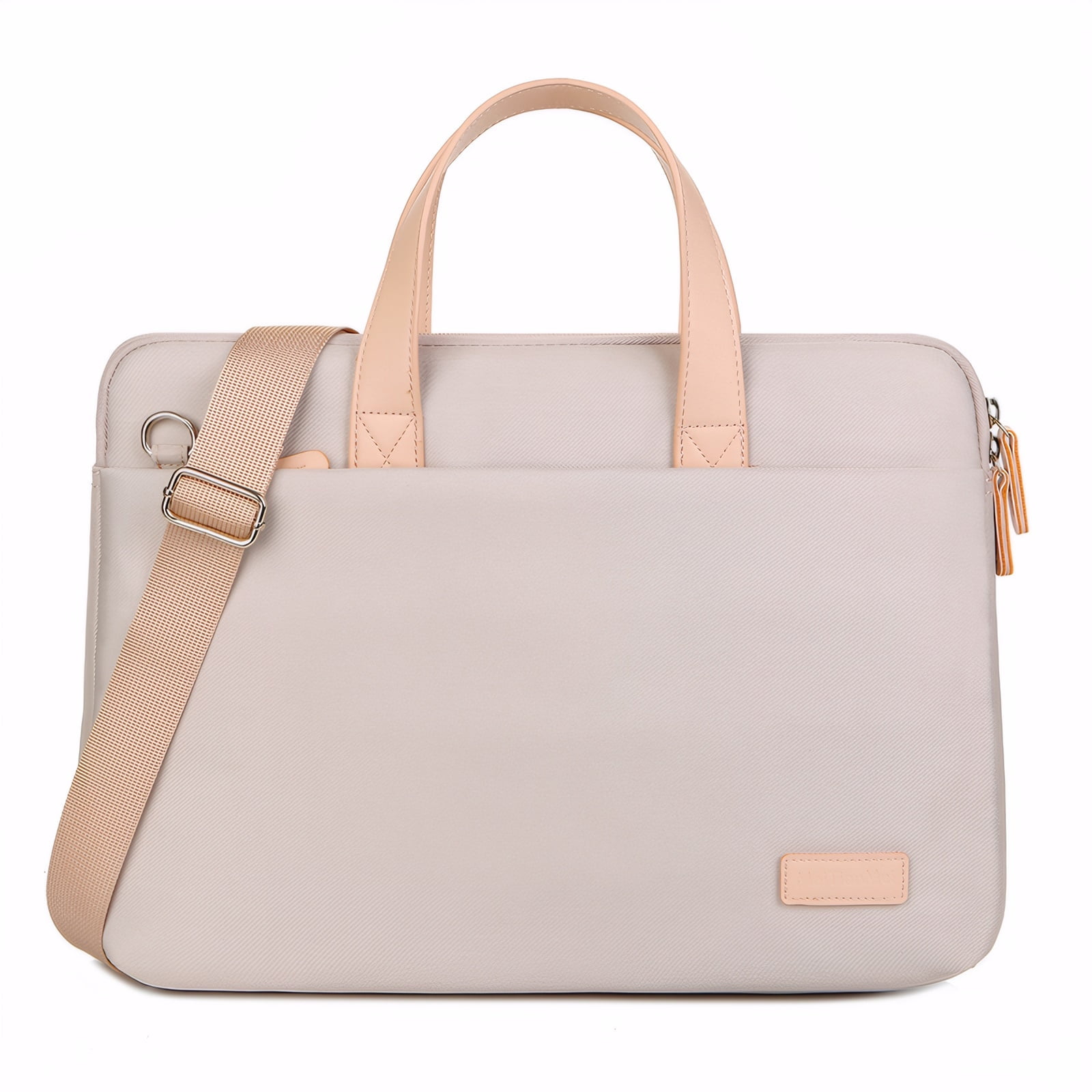 15.6"-16" Laptop Shoulder Bag Laptop Sleeve Case Compatible with MacBook Pro, HP, Dell, Acer Aspire, Asus Notebook, Shockproof Soft Padded Zipper Cover Carrying Computer Bag, Pink