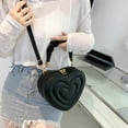 thumbnail image 6 of MUSOIE Heart Shape Satchel Crossbody Purse for women Zip Around Shoulder Bag Vegan Leather Handbags, 6 of 8