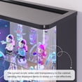 thumbnail image 5 of VKCC Display Cabinet with Glass Door and RGB, Lockable Curio Cabinet with Tempered Glass & Curved Acrylic Side, Bookshelf for Living Room, Black, 5 of 9