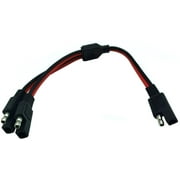 Halokny SAE Splitter Cable, 14AWG SAE 1 to 2 DC Power Automotive Y Splitter Extension Cable for Automobile and Solar