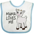 thumbnail image 3 of Inktastic Mama Loves Me Cute Goat Boys or Girls Baby Bib, 3 of 4