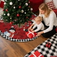 thumbnail image 2 of 36 Inch Christmas Tree Skirt, Winter Snowman Joy Snowflake Trees Mat for Merry Christmas Halloween Indoor Home Holiday Party Decorations, 2 of 6
