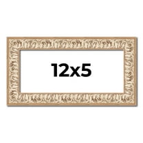 12x5 Frame White Real Wood Picture Frame Width 1.5 inches | Interior Frame Depth 0.5 inches |