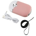 thumbnail image 1 of Mini ventilador portátil de mano USB recargable sin aspas, aire acondicionado, ventilador de pestañas de refrigeración, color rosa, 1 of 8