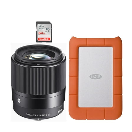 Sigma 30mm F1.4 DC DN Contemporary Lens for Nikon Z Mount (Black) Bundle