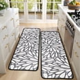 thumbnail image 4 of Kitchen Rugs Sets Of 2,Light Dark Floral Burst Pattern Anti Fatigue Kitchen Mat Rugs Non Slip Washable,Decorative Kitchen Floor Mats for Kitchen,Sink,Laundry,17"x47"+17"x47", 4 of 5