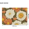 thumbnail image 3 of Coolnut Chrysanthemum Anti-Slip Ultra Absorbent Durable Bath Rug with Rubber Backing,24"x16", 3 of 7