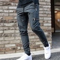 thumbnail image 2 of Pantalones Cargo informales para hombre, ropa de calle de Hip Hop, Joggers a la moda, pantalones de chándal con múltiples bolsillos, 2023, 2 of 5